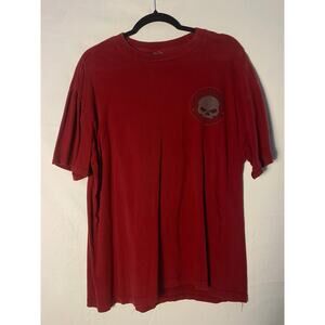 Harley-Davidson Leesburg, Florida "Gator" Red Graphic Print Shirt Men's Large